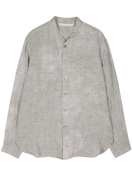  Forme D'expression Chemise En Lin à Fines Rayures - Blanc 