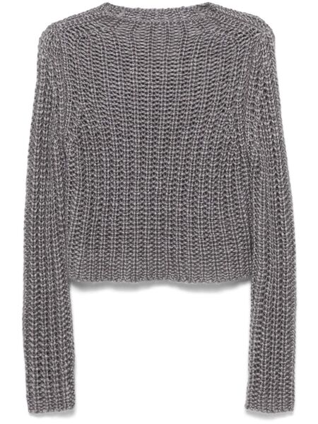  Forte Forte Pull En Maille Ajourée - Gris 