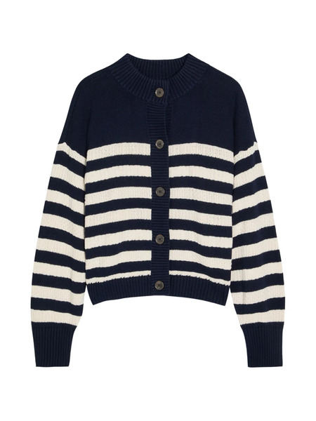  Frame Cardigan Variation à Rayures - Bleu 