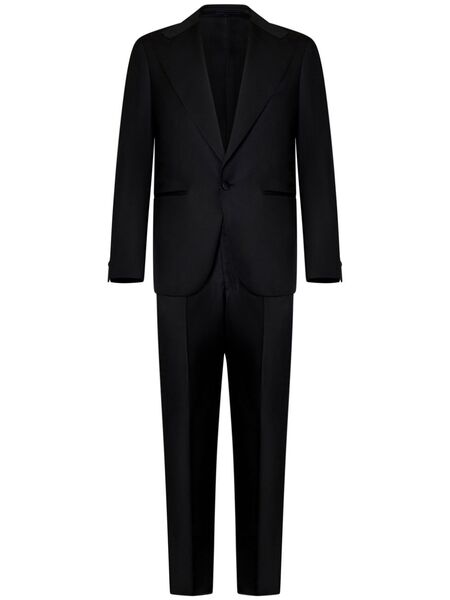  Franzese Collection Costume En Laine Vierge - Noir 