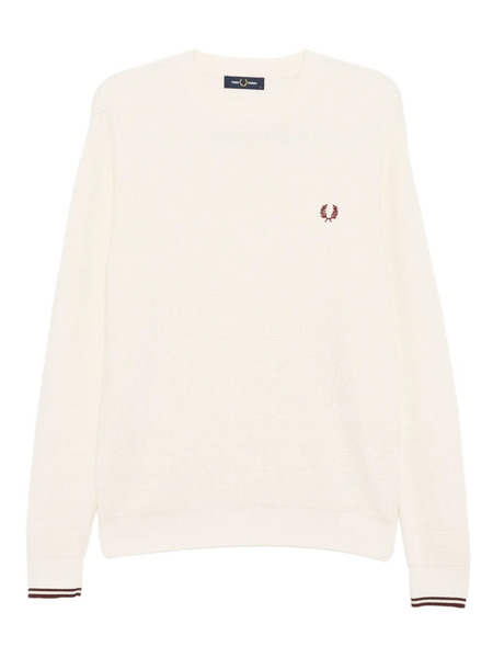 Fred Perry Pull à Logo Brodé - Tons Neutres 