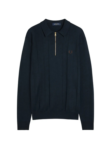  Fred Perry Pull à Rayures Tonales - Bleu 
