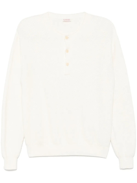  Fursac Pull En Maille Ajourée - Blanc 