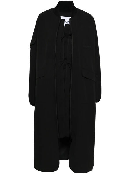  Ganni Parka En Seersucker - Noir 