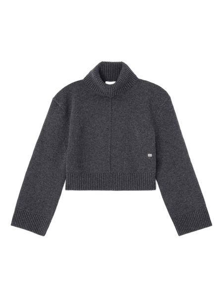  Ganni Pull à Col Roulé - Gris 