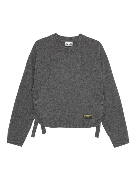  Ganni Pull à Fronces - Gris 