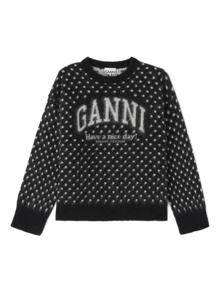  Ganni Pull à Pois - Noir 