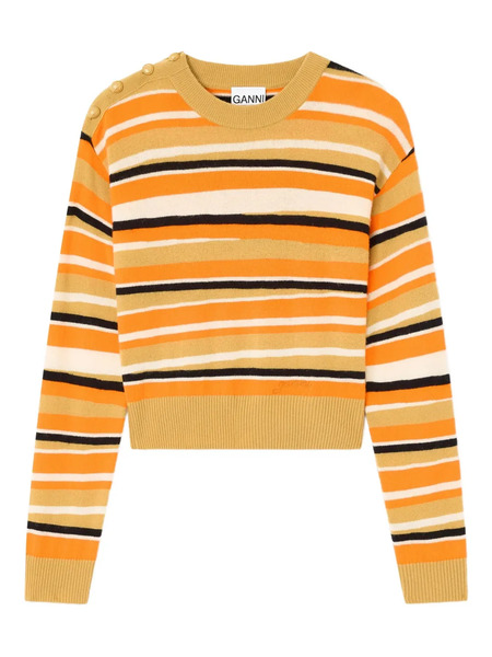  Ganni Pull à Rayures - Jaune 