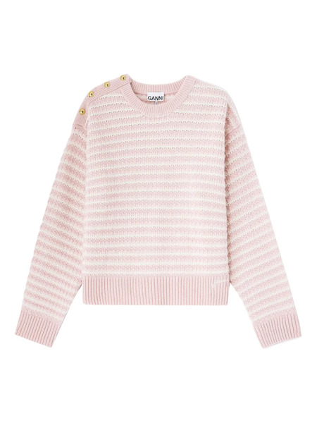  Ganni Pull à Rayures - Jaune 
