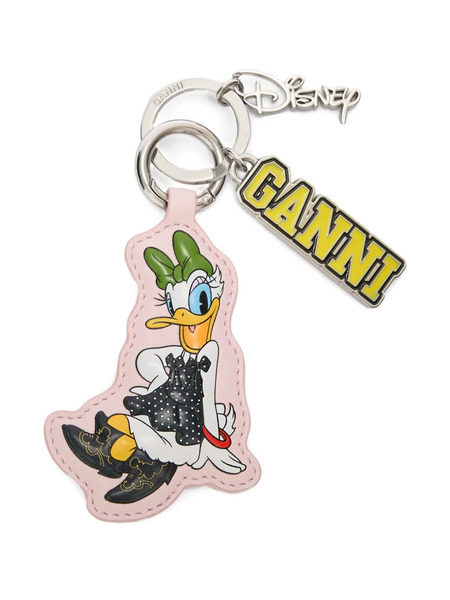  Ganni X Disney Porte-clés à Breloque En Cuir - Rose 