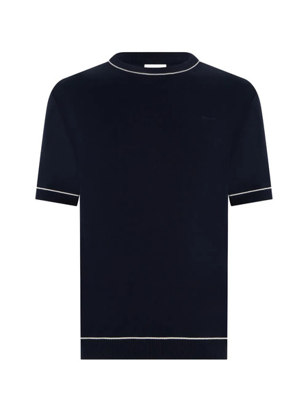  Gant Pull à Bords Contrastants - Bleu 