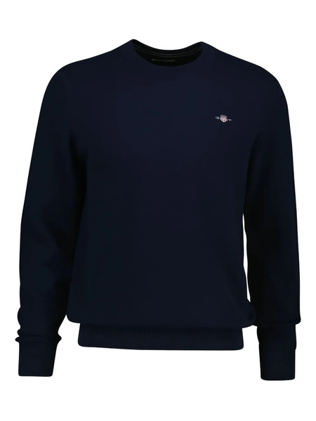  Gant Pull à Col Rond - Bleu 