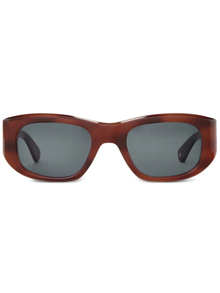 Garrett Leight Lunettes De Soleil à Monture Géométrique - Marron 