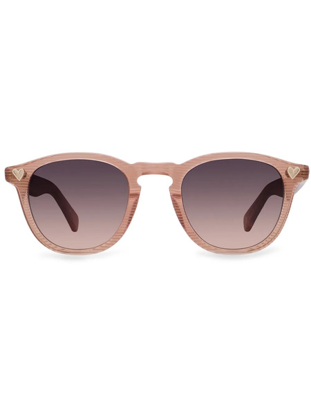  Garrett Leight Lunettes De Soleil à Monture Ronde - Rose 