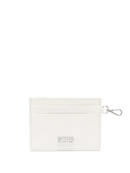  Gcds Porte-cartes En Cuir Comma à Plaque Logo - Blanc 