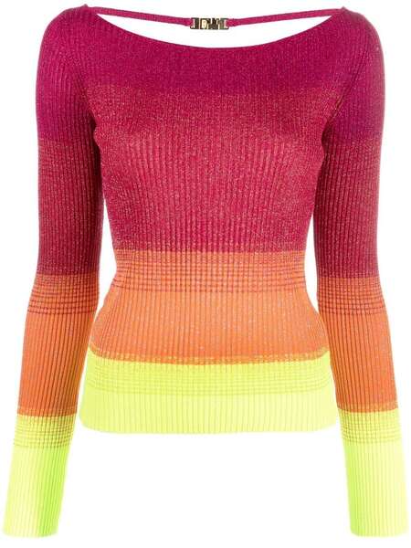  Gcds Pull Colour Block à Design Nervuré - Rose 