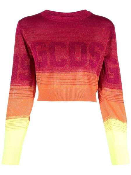  Gcds Pull Crop à Logo Imprimé - Rose 