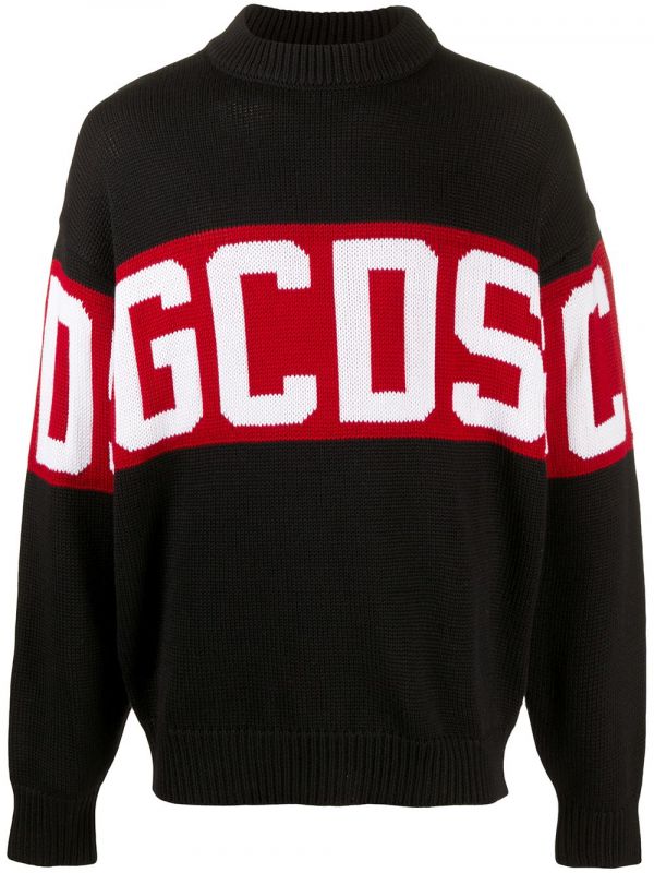  Gcds Pull En Maille Intarsia - Noir 