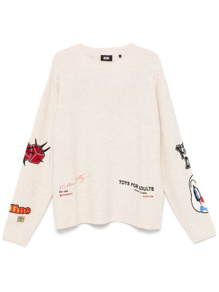  Gcds Pull En Tweed à Détail De Patch - Blanc 