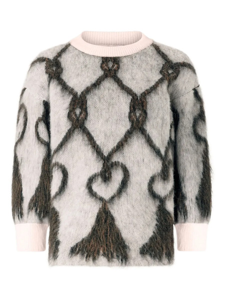  Genny Pull En Maille Intarsia - Tons Neutres 