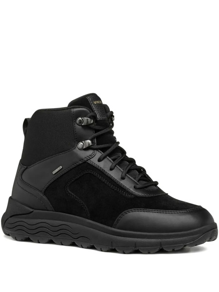  Geox Baskets En Daim à Lacets - Noir 