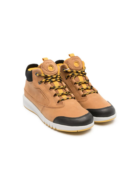  Geox Kids Baskets Mi-montantes Aeranter Abx à Empiècements - Marron 