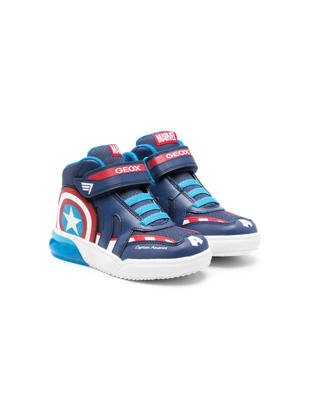  Geox Kids X Marvel Baskets Montantes Grayjay - Bleu 