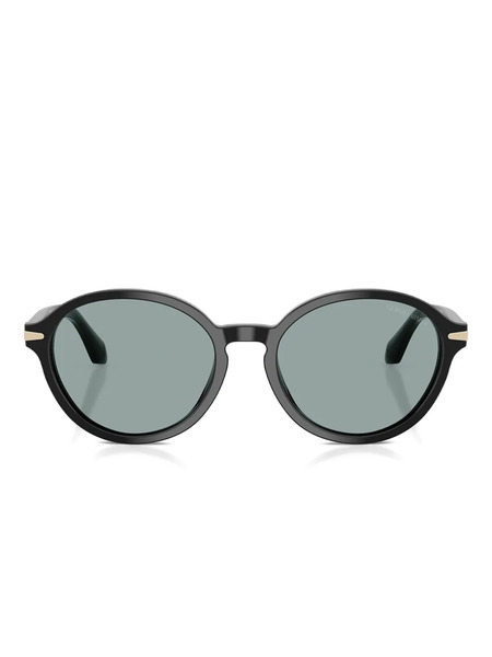  Giorgio Armani Lunettes De Soleil à Monture Ronde - Noir 
