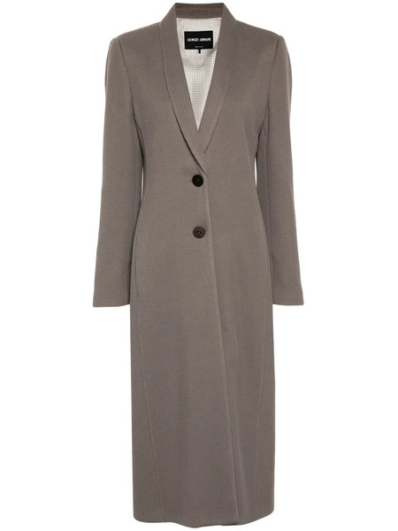  Giorgio Armani Manteau Long En Jersey - Tons Neutres 