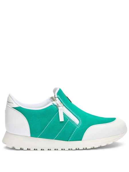  Giuseppe Zanotti Baskets Gucci Run En Daim - Vert 
