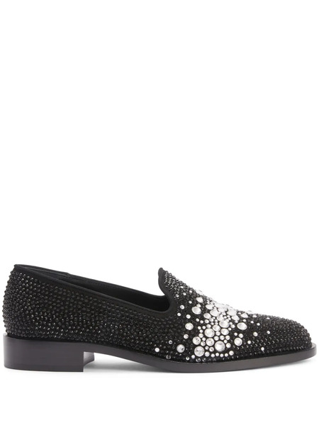  Giuseppe Zanotti Mocassins Matildha à Ornements En Cristal - Noir 