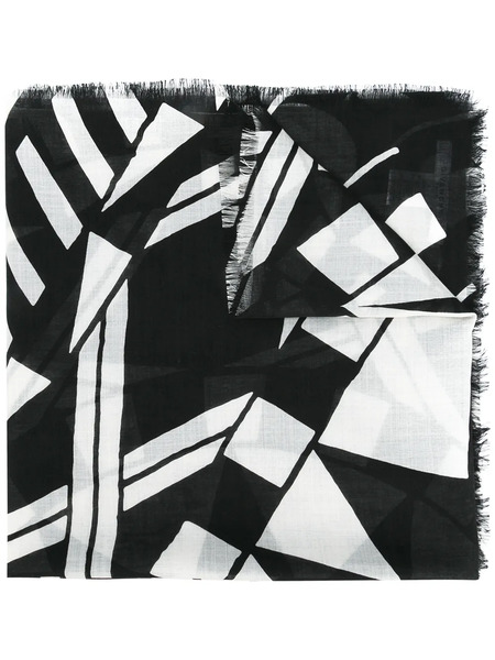  Givenchy Geometric Pattern Scarf - Noir 