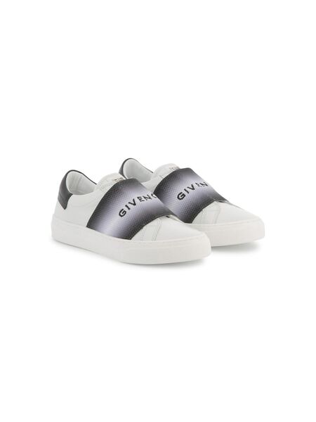 Givenchy Kids Baskets à Bande Logo - Blanc 