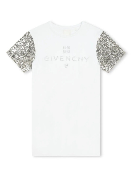 Givenchy Kids Robe à Sequins - Blanc 