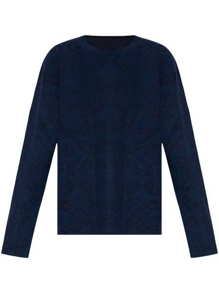  Givenchy Pull à Motif Monogrammé - Bleu 