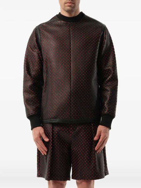  Givenchy Pull En Cuir à Design Perforé - Noir 