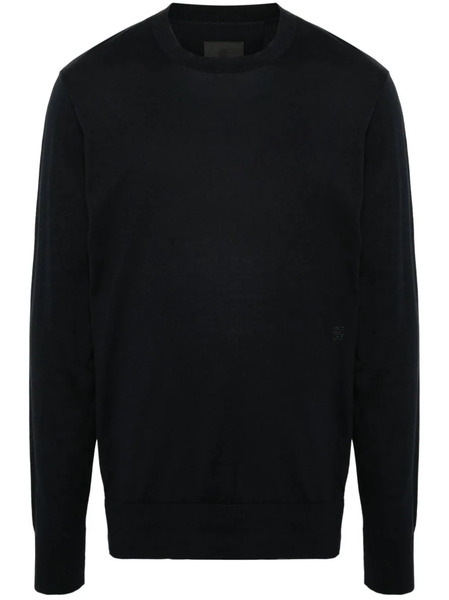  Givenchy Pull En Maille Fine à Col Rond - Bleu 