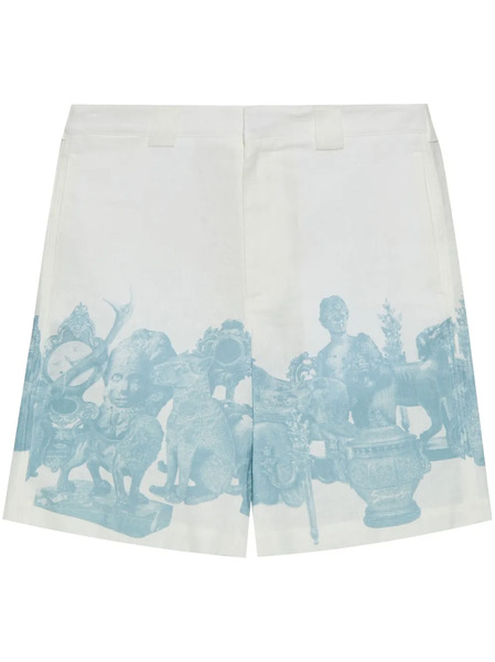  Givenchy Short à Imprimé Graphique - Blanc 