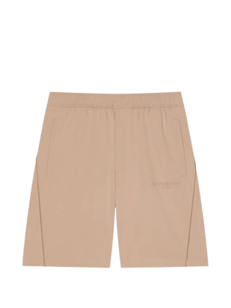  Givenchy Short élastiqué à Logo Imprimé - Tons Neutres 