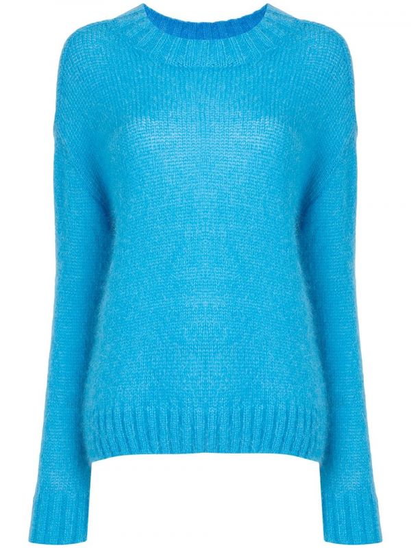  Goen.j Pull à Coupe Ample - Bleu 
