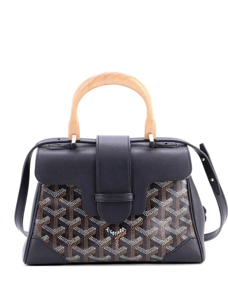  Goyard Pre-owned Sac Porté épaule Saigon à Anse Sur Le Dessus En Toile Enduite Et Cuir Format Mini - Noir 