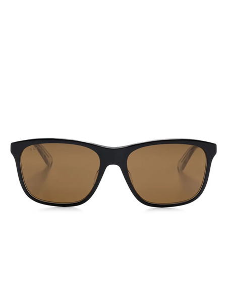  Gucci Eyewear Lunettes De Soleil à Monture Carrée - Blanc 
