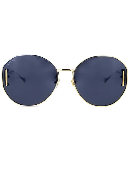  Gucci Eyewear Lunettes De Soleil à Monture Ronde - Or 