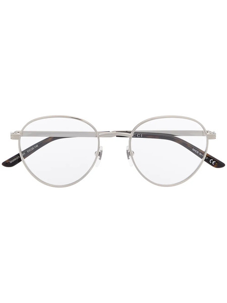  Gucci Eyewear Lunettes De Vue à Monture Ronde - Argent 