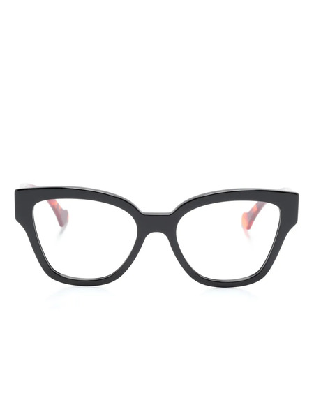  Gucci Eyewear Lunettes De Vue Carrées à Motif Gg - Noir 