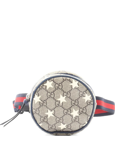  Gucci Pre-owned Gg Supreme Star Belt Bag - Marron 