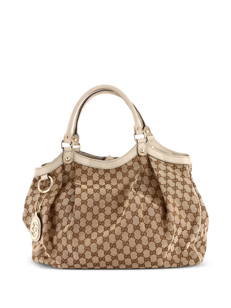  Gucci Pre-owned Grand Cabas Sukey En Toile Gg - Marron 