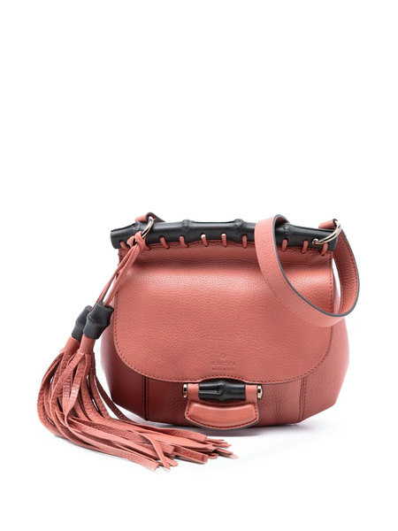  Gucci Pre-owned Petit Sac à Bandoulière Nouveau Fringe En Cuir à Loquet En Bambou (2000-2015) - Rose 