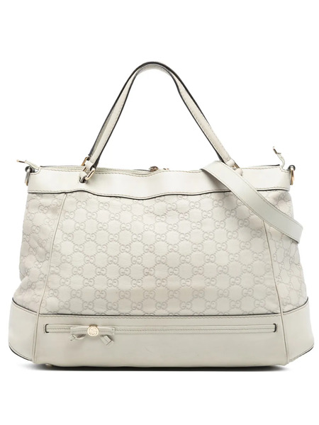  Gucci Pre-owned Sac à Bandoulière Guccissima Mayfair (2016-2025) - Blanc 