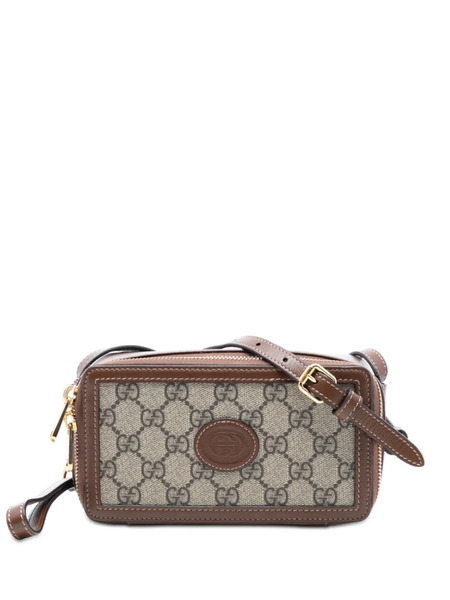  Gucci Pre-owned Sac à Bandoulière Interlocking G à Motif Gg Supreme (2016-2025) - Marron 